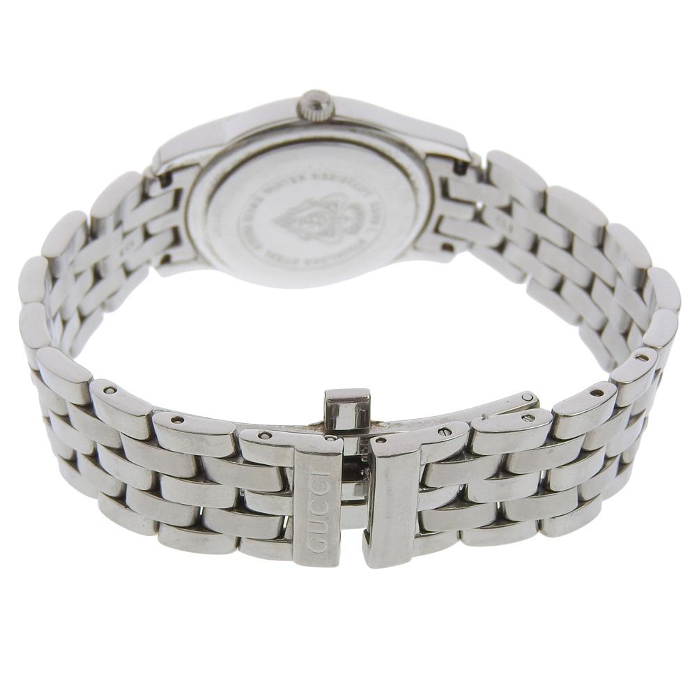 GUCCI Watches 5500L blackDial Stainless Steel Quartz Analog display Women Used