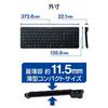 ELECOM TK-QT30DMBK Wireless Keyboard, Quiet, with Numeric Keypad, Thin and Compact Size, Compatible with Windows ChromeOS, macOS, Black