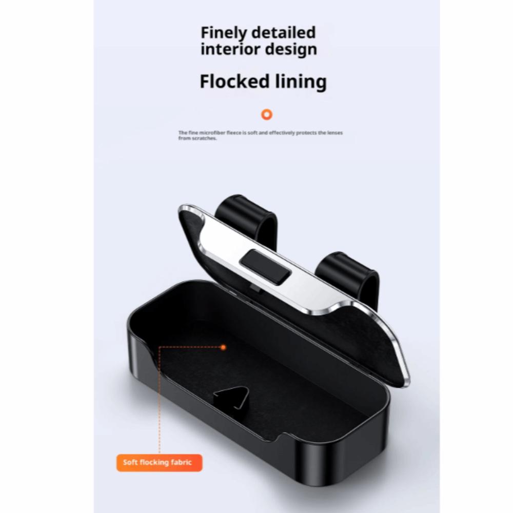 ABS Auto Sunglasses Organizer Flocking Inner Eyeglasses Protection Box  Automobile