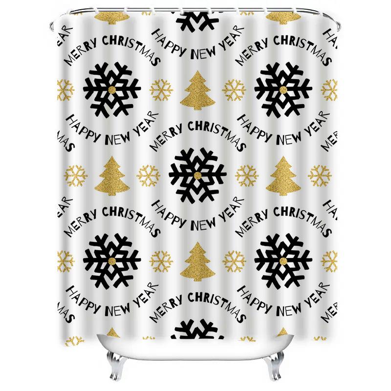 TU Bathroom Shower Curtain Floral Pattern Waterproof Fabric Decor Vintage Farmhouse Coastal Style Modern Home Accessories