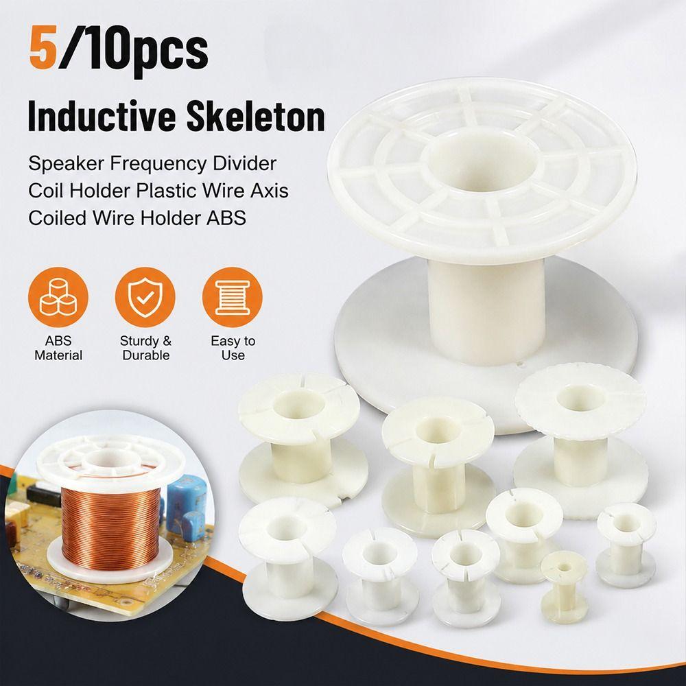 5/10Pcs ABS Bobbin Wire Coil Frame Speaker Crossover Coil Frame for DIY Speaker Crossover Inductor