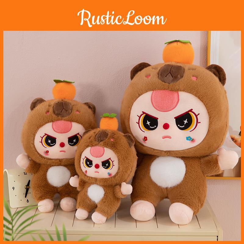 Baby Capybara Orange Plush Toys Cartoon Stuffed Doll Decorations Gifts Kids