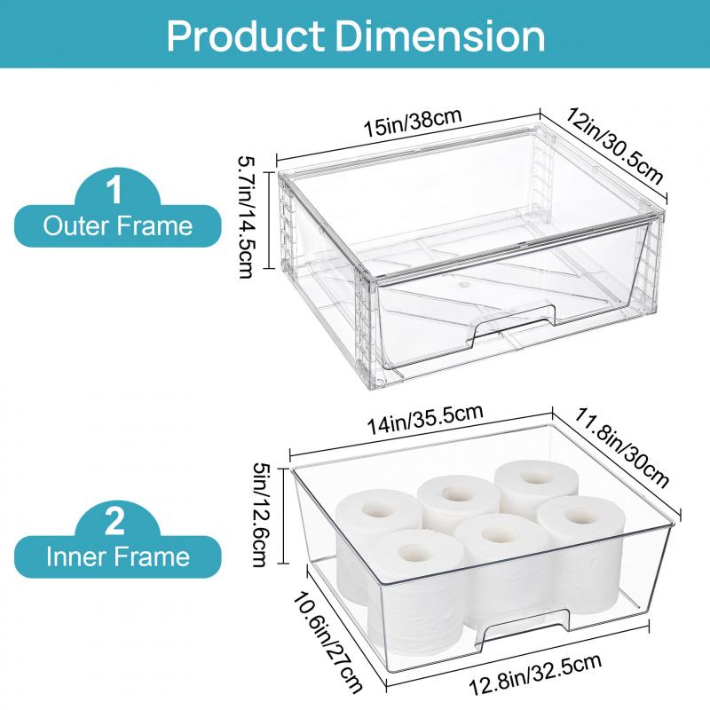 New cross-border detachable cosmetics storage box 12inch assembled transparentPETDesktop Storage Box Manufacturer Wholesale