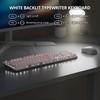 White US Layout Retro Typewriter Round 3 Brightness Full Numeric Silent for Pink & LightWired Keyboard, Style, Keycaps, Backlit, Levels, Size,