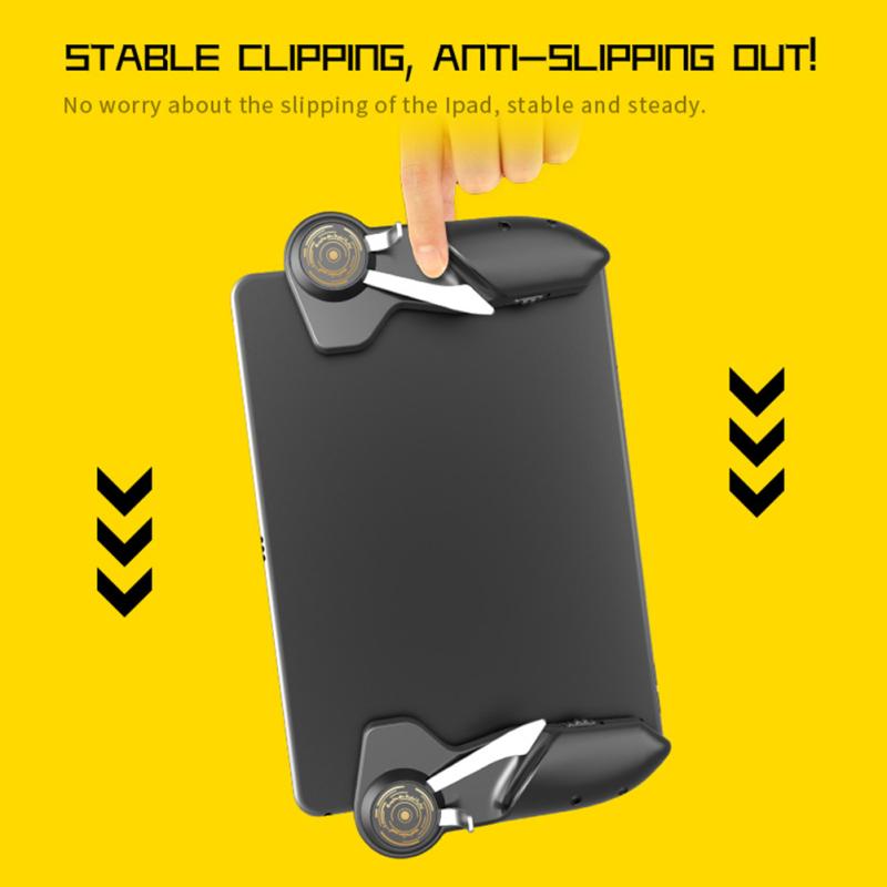 1 Pair Of Portable Lightweight Metal Gaming Trigger 6 Finger Quick Sensitive Game Controller Tablet