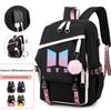 Bts Large Capacity Waterproof Backpack For Travel And School Usb Charging Included