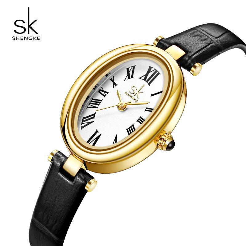 SHENGKE Fashion New Design Ladies Watches Baignoire Women's Wristwatches Top Brand Female Best Gifts Clock