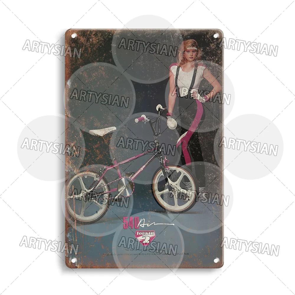 Vintage BMX Bike Metal Sign Bicycle Motocross Plaque Racing Raleigh Kuwahara Raleigh Chopper Peugeot Pro-Am Murray Ace Haro