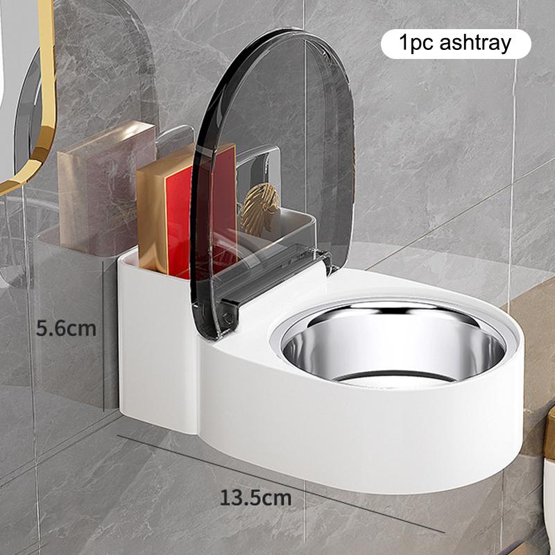 1Pc Fun Quirky Ashtray | Wall-Mounted/Free-Standing Design | Ideal for Toilet & Bathroom (Home Storage Accessory)