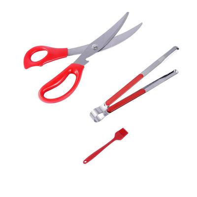 Wutu BBQ Scissor Tongs & Silicone Brush Set