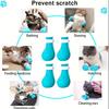 4 Stück Haustierstiefel, Katzenfußabdeckungen, Haustierbad, Katzenschuhe, Fußabdeckung, kratzfeste Silikon-Katzenkrallen-Fußabdeckung, Nagelknipser, kratzfest