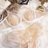 Reggiseno francese sexy Set da donna Intimo ricamato in pizzo Bralette ultra sottile Comfort Lingerie traspirante Reggiseno con set di mutandine