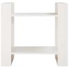 Bookshelf Room Divider White 60 X 35 X 57 Cm Solid Pine Wood