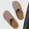 Suede Leather Men Casual Shoes Luxury Brand Formal Man Loafers Moccasins Breathable Slip on Muller Shoes Male Half Drag Slippers