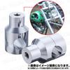 Motorcycle Handlebar Post Silver Plated Handlebar Mount Riser Universal Left and Right Set 25.4mm