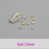 Mixed Mini Nail Art Pearls: Gold & Silver Half-Face Decorative Flat Bottom Pearl Accessories for DIY Nails