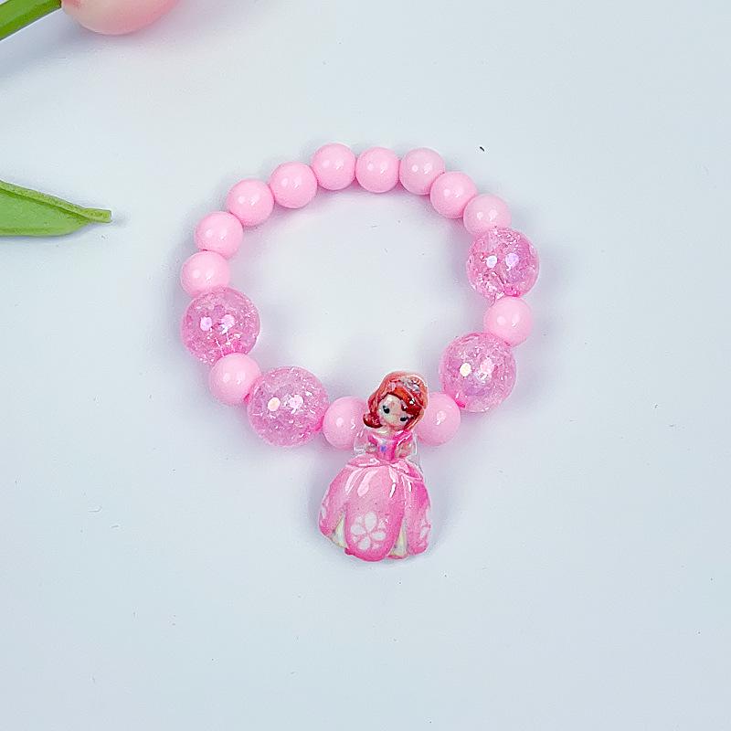 Cartoon Mermaid Pendant Beaded Bracelet for Girls