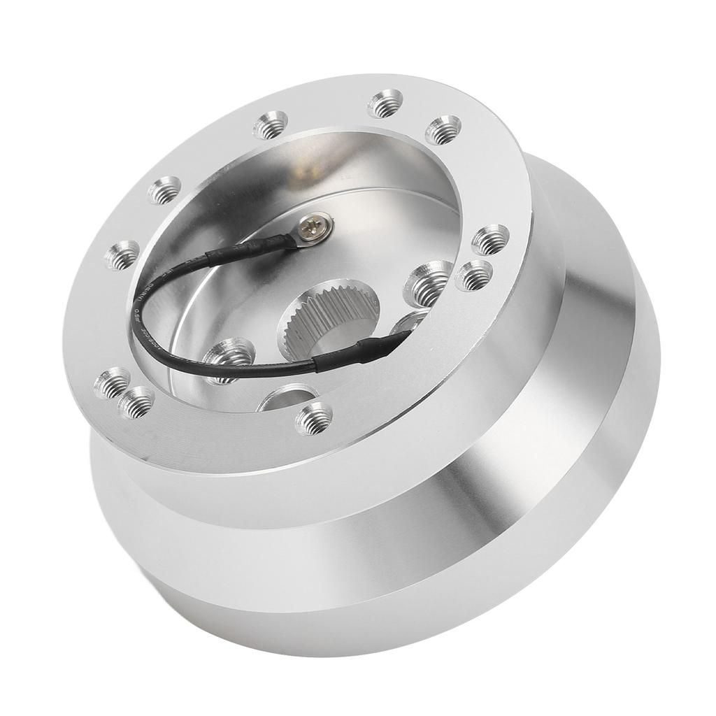 5 6 Hole Steering Wheel Short Hub Adapter Aluminum Replacement for JEEP Wrangler 1976?1995 Silver