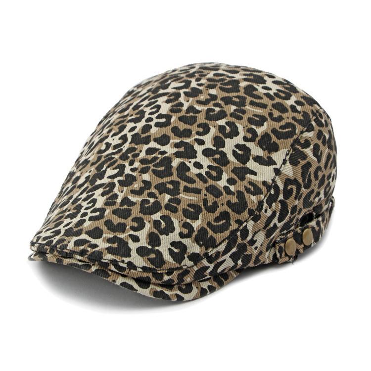 Leopard-print Beret Women's Retro Painter's Cap