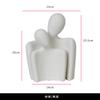 Ceramic Abstract Simple Character Decoration Creative Hugging Couple Figurine Modern Home Desktop Living Room Bookshelf Ornament