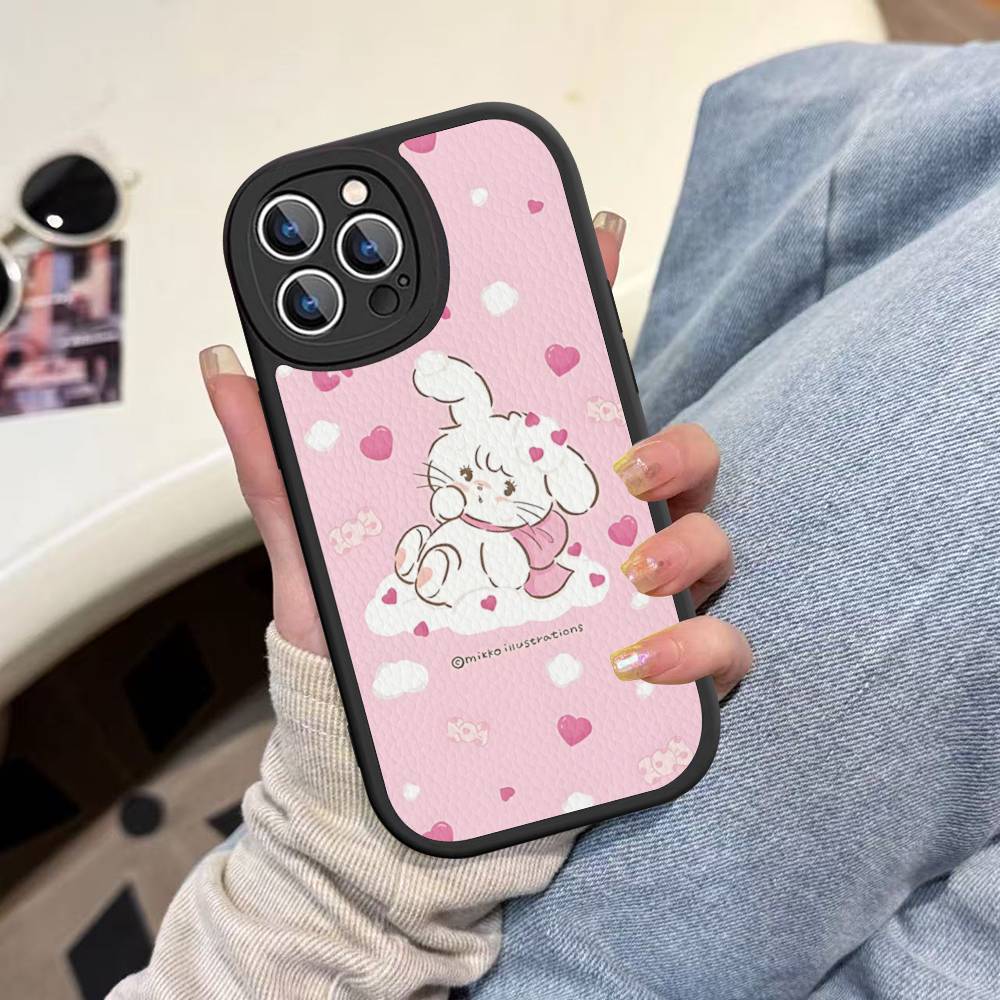 

Kawaii M-mikko Cat Cute C-Characters Phone Case For IPhone 16 15 14 13 12 11 Pro Max Plus Leather Shockproof Cover iPhone 16 pro