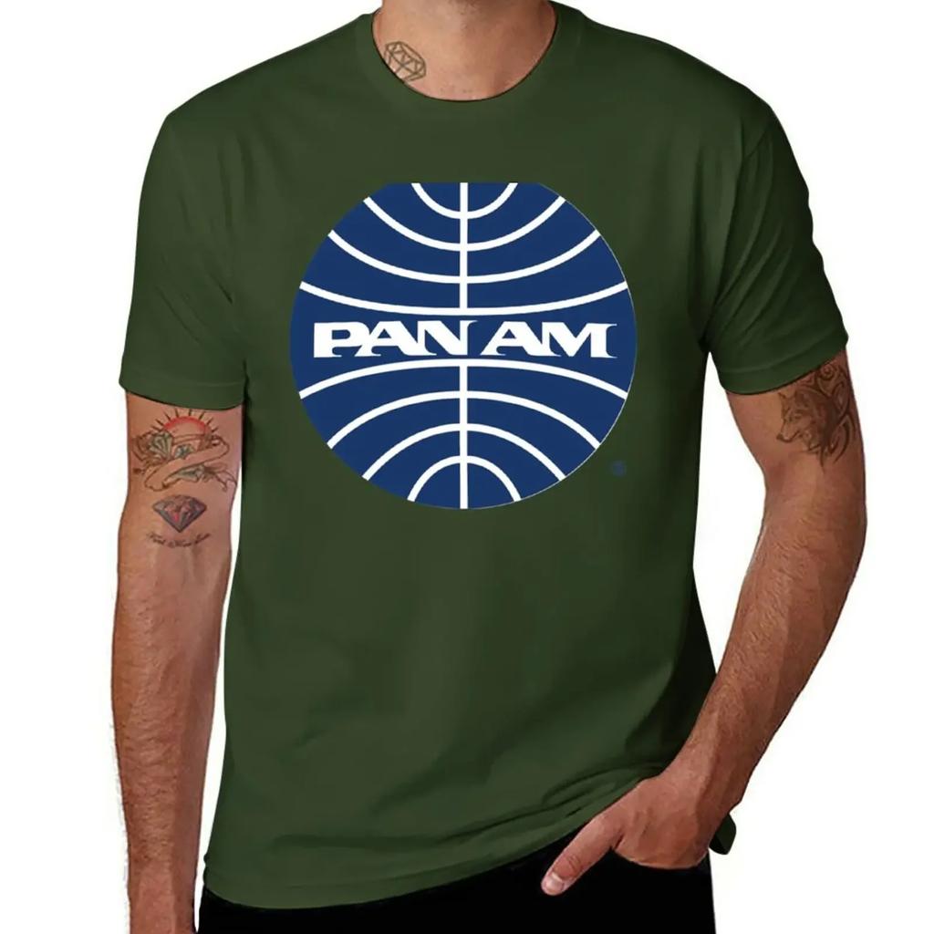 Pan Am Mid 1950s Globe Inverted T-Shirt Animal Prinfor Boys Shirts Graphic Tees Mens T Shirt Graphic
