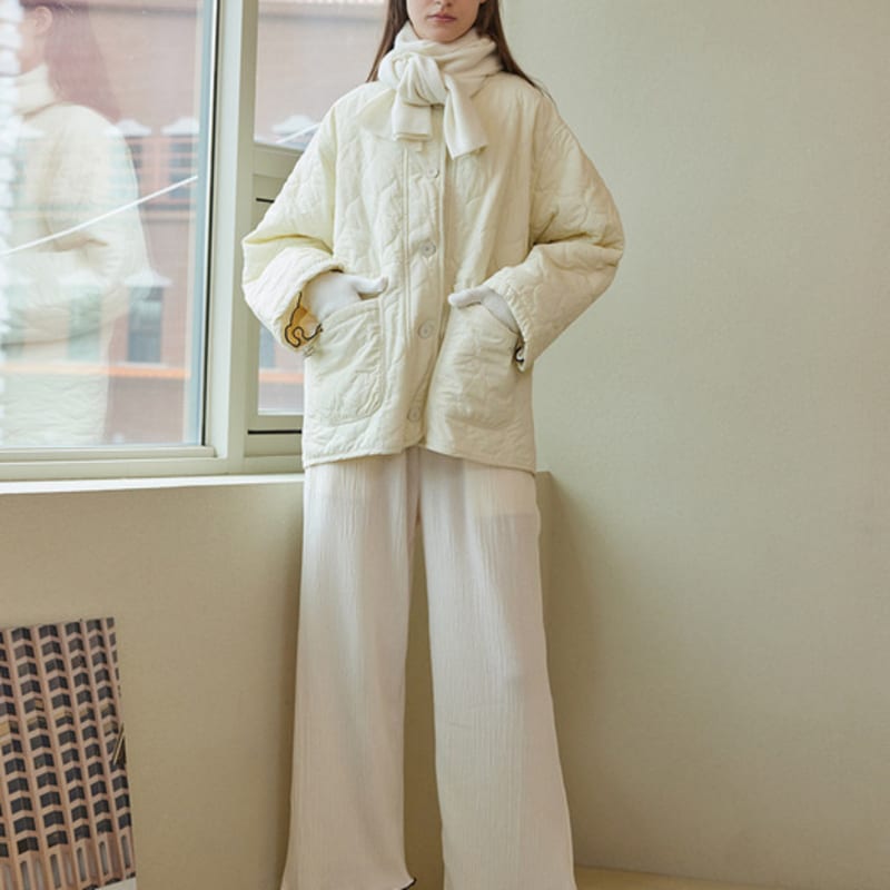 atempo WOOL KNIT MUFFLER_ivory