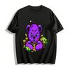 Lila Reicher Bär Druck Streetwear Unisex Locker Lässiges T-Shirt Reines Baumwoll-T-Shirt