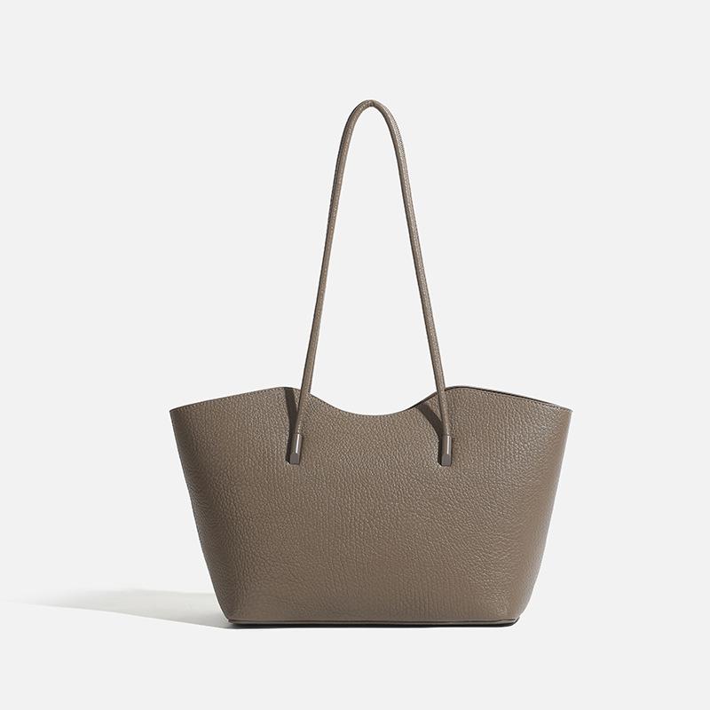 Women's Bag 2025 New Spring Niche Handbag Large Capacity Commuting Tote Bag High-End Soft Leather Mother-and-Child Bag