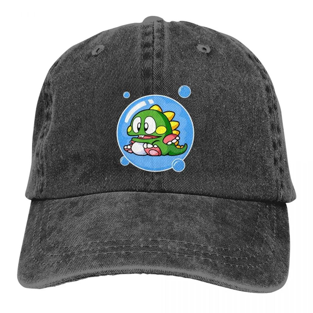 Vintage Classic Game Bubble Bobble Baseball Cap Unisex Style Distressed Denim Hat Outdoor