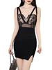 ISLAYCAOLILA EK4 Manuel Dress a Mini Perfect for Club or Party Features a Lace Sleeveless and a Women's (Small, Black), Tight-fitting Dress, Wear.