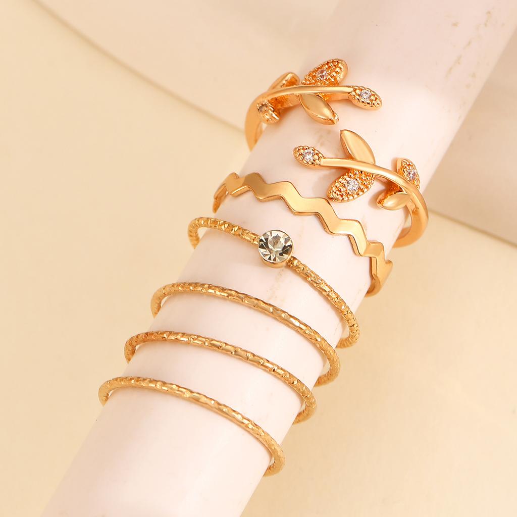 High-quality new ins style set ring, fashionable and creative, simple and good-looking electroplated joint ring 2026 wholesale