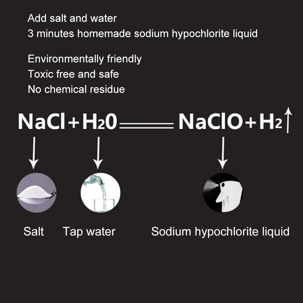Household Sodium Hypochlorite Generator Portable Cleaning Water Maker Machine Home Cleaning Tool