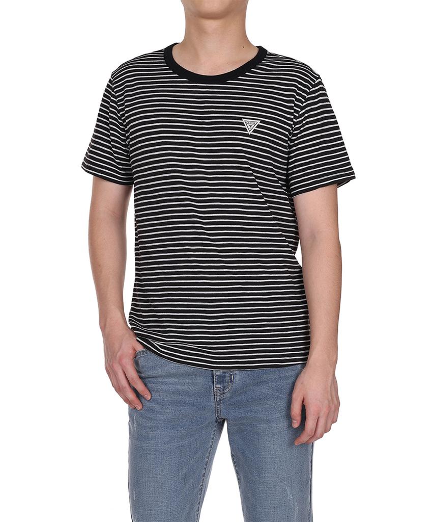 Guess 4-Color Men'S Striped Slub Crew Neck Short Sleeve Tee Kp2K04C5