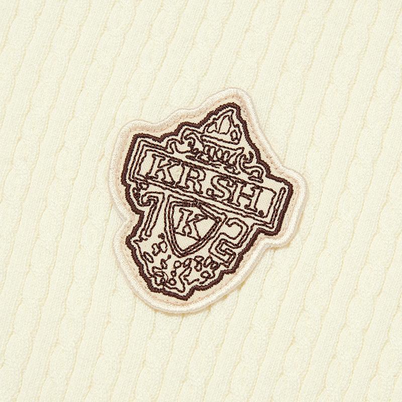 KIRSH Emblem Wappen Round Neck Knit [Ivory]