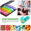 Weekly Portable Pill Box 7 Days with 3 Separate Compartments for Medications Vitamins Compartments Medicine Organizer First Aid
