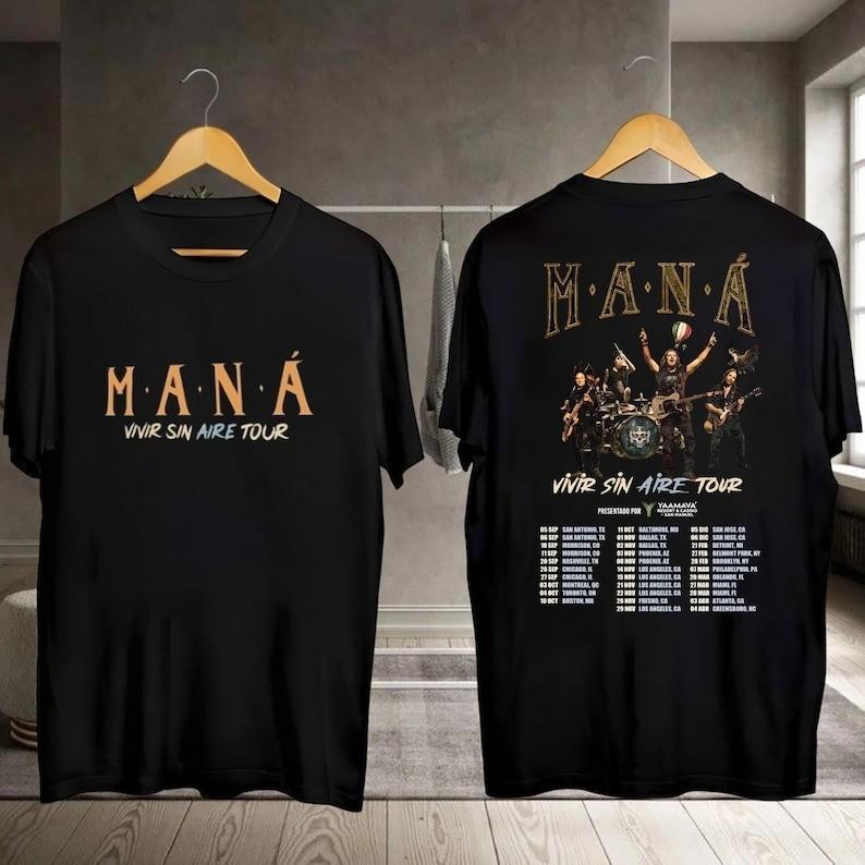 Mana Band Concert TShirt Maná Vivir Sin Aire Tour TShirt Unisex T-Shirt