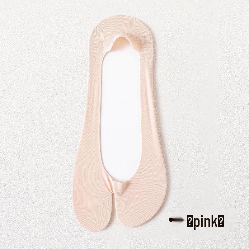 Two-Toe Low-Cut Invisible Socks with Anti-Slip Heel - Breathable and Thin for Summer