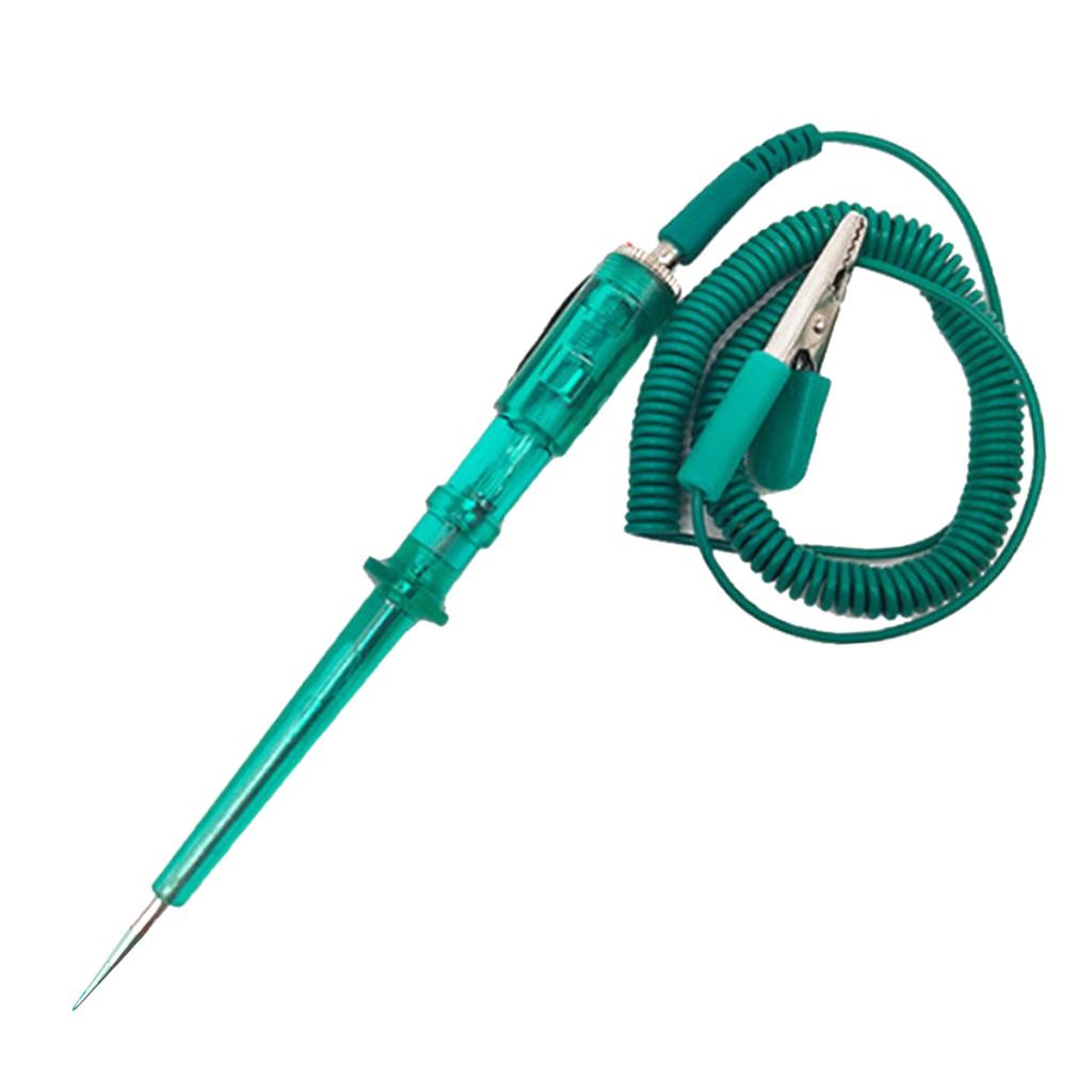 6v~24v Multifunctional Voltage Detection Pen With Spring Wire Car Maintenance Tool Green Electric Pen Car Circuit Tester Tool