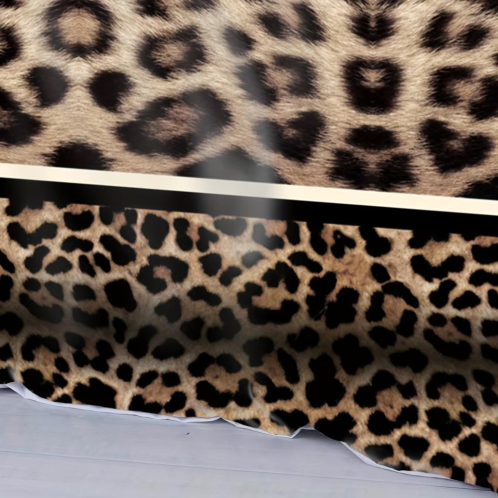 2/3-teiliges Bettwäsche-Set mit Leopardenmuster, 3D-Druck, inklusive 1 Bettbezug + 1/2 Kissenbezüge, Bettbezug-Set Queen/King-Size