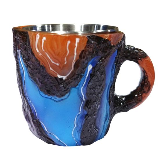 

Кофейные кружки, искусственный хрусталь, минеральная кофейная кружка, 11 унций, смоляная чайная кружка для домашнего офиса, термокружка для питья из искусственного хрусталя, подарок для любителей кофе разноцветный