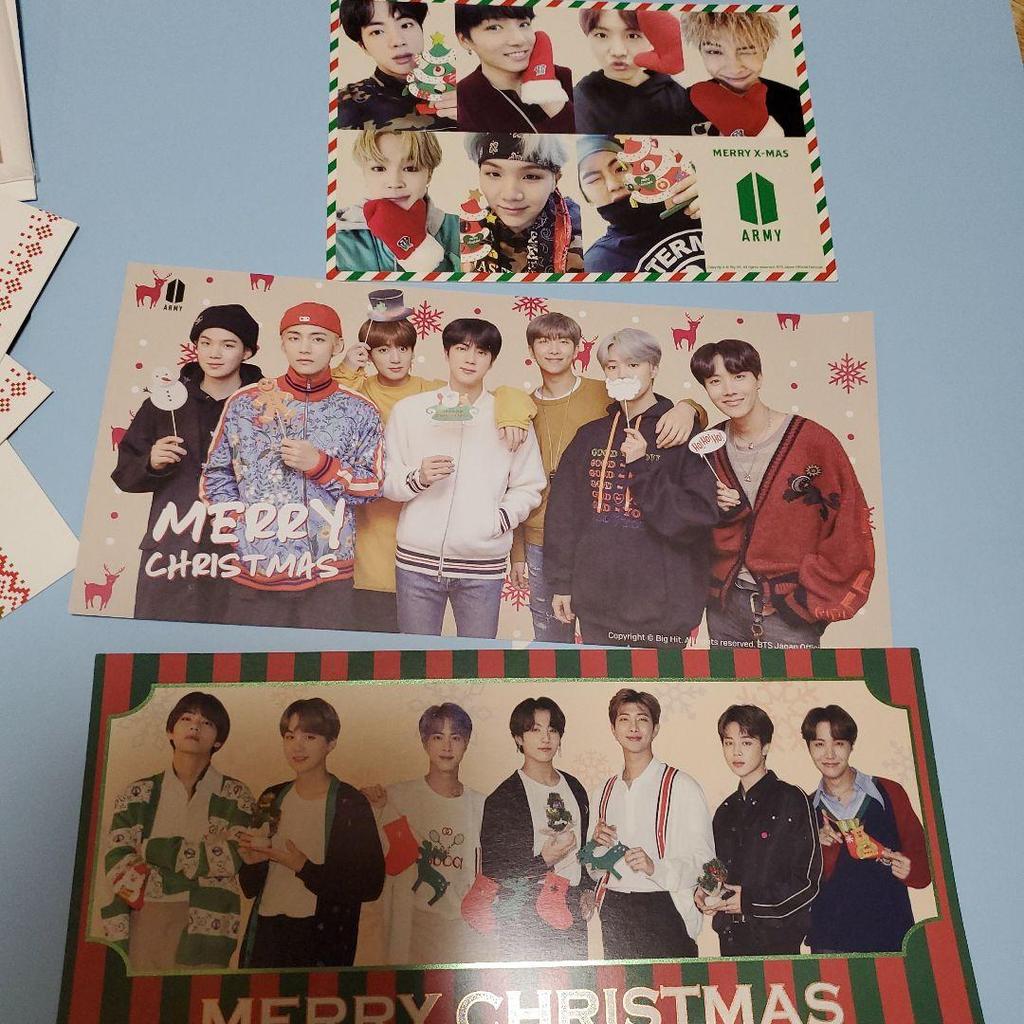 [USED] BTS 2017 Shibuya 109 Postcards XMAS Christmas Cards