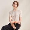 Women's Mulberry Silk Blend Fashion Knit Short Sleeve T-Shirt