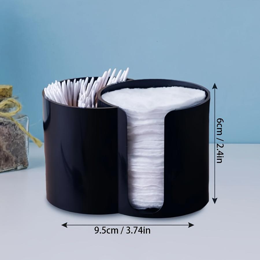 Cotton Pad and Swab Holder, Small Plastic Cotton Swabs Dispenser, Bathroom Accessories Storage Box Organizer for Cotton Swa