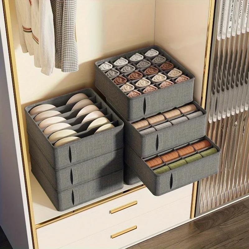 1PC Grids Cation PP Sock Bra Pants Simplicity Organizers Of Cabinets And Drawers Home Sorting Boxes Storage Organizer Box