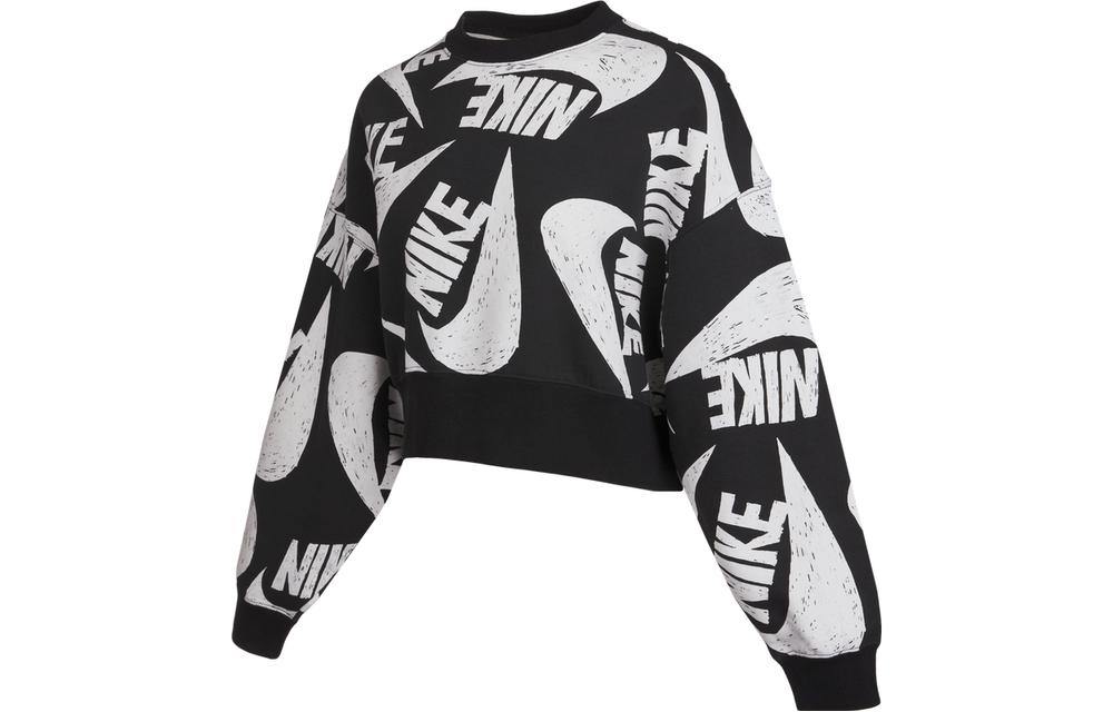 

Nike Sweatshirts Women s Black Crew Neck Moderate Regular DB3856-010 M