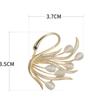 Exquisite Cat Eye Swan Brooch Feminine Corsage, Fashion Suit Personalized Pin Neck Clothing Accessories