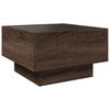 LED Coffee Table Brown Oak Effect 50 x 50 x 30 cm Engineered Wood