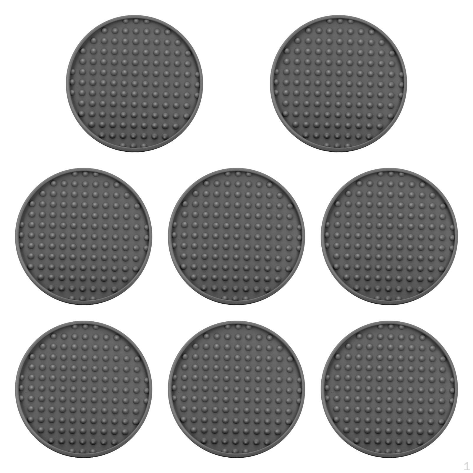 

8 Pack Silicone Coasters for Cups, Tea Home, Cafe, Dining Room, Party сірий колір