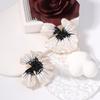  Bohemian retro oil drip enamel personalized large flower necklace stud earrings set, niche fashion